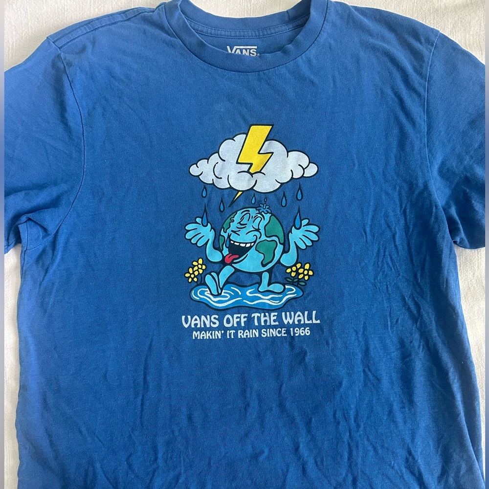 Vans Off The Wall Making It Rain Since 1966 Graphic T-shirt Size M